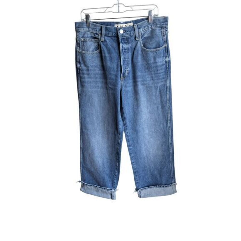AMO Jeans size 30 Sonia Straight Leg Cuffed Taboo Wash Casual Minimalist Denim - Picture 7 of 12